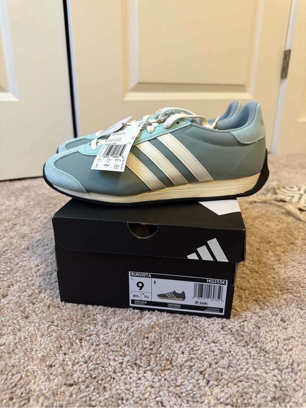 New in box, women’s adidas RunVista Sneakers, size 9
